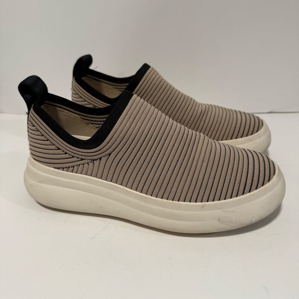 Rag & Bone Brixley Sneakers Cream Black‎ Knit Slip-On Textured Chunky Y2K 90s 40
